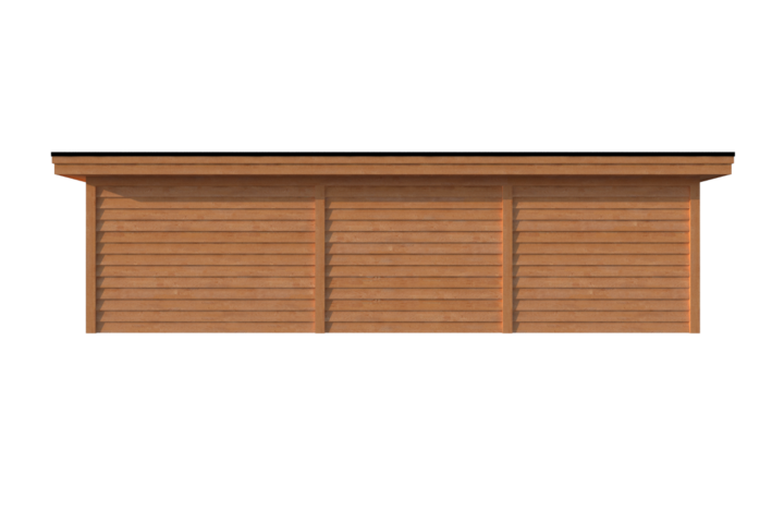Tuinhuis met veranda plat dak 350 x 350 + 550cm Tuinhuis met veranda plat dak 350 x 350 + 550cm