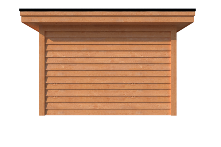 Tuinhuis met veranda plat dak 350 x 350 + 550cm Tuinhuis met veranda plat dak 350 x 350 + 550cm