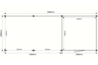Tuinhuis met veranda plat dak 350 x 350 + 550cm Tuinhuis met veranda plat dak 350 x 350 + 550cm