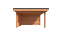 Tuinhuis met veranda plat dak 250 x 400 + 250cm