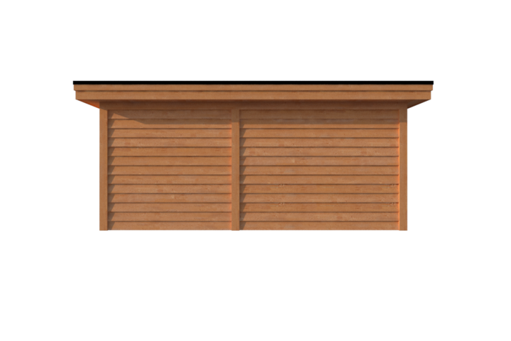 Tuinhuis met veranda plat dak 250 x 400 + 300cm Tuinhuis met veranda plat dak 250 x 400 + 300cm