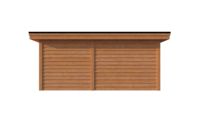 Tuinhuis met veranda plat dak 250 x 400 + 300cm Tuinhuis met veranda plat dak 250 x 400 + 300cm