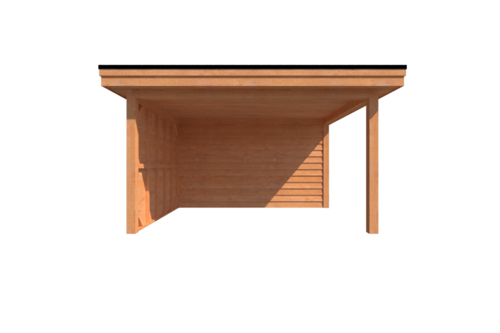 Tuinhuis met veranda plat dak 250 x 400 + 300cm Tuinhuis met veranda plat dak 250 x 400 + 300cm