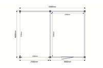 Tuinhuis met veranda plat dak 300 x 400 + 250cm Tuinhuis met veranda plat dak 300 x 400 + 250cm