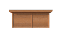Tuinhuis met veranda plat dak 300 x 400 + 250cm Tuinhuis met veranda plat dak 300 x 400 + 250cm