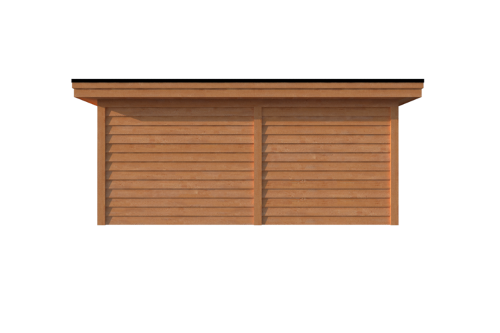 Tuinhuis met veranda plat dak 300 x 400 + 250cm Tuinhuis met veranda plat dak 300 x 400 + 250cm