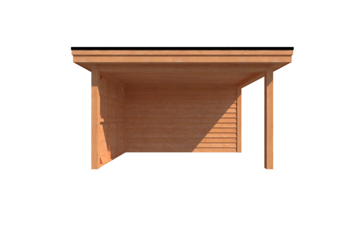 Tuinhuis met veranda plat dak 300 x 400 + 250cm Tuinhuis met veranda plat dak 300 x 400 + 250cm