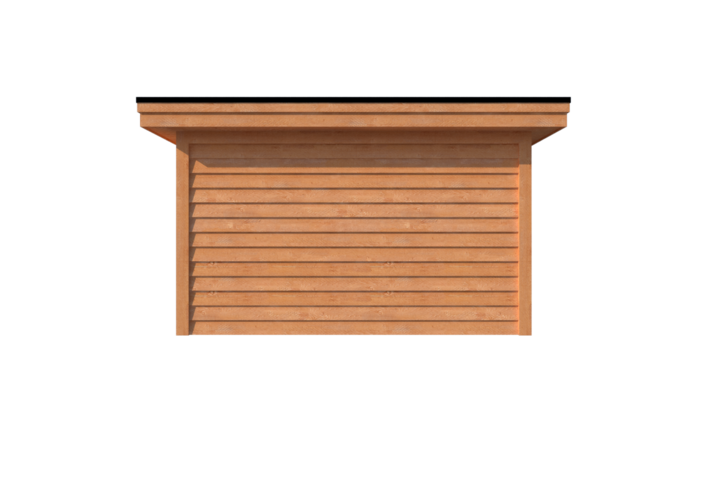 Tuinhuis met veranda plat dak 300 x 400 + 300cm