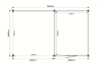 Tuinhuis met veranda plat dak 300 x 400 + 350cm Tuinhuis met veranda plat dak 300 x 400 + 350cm