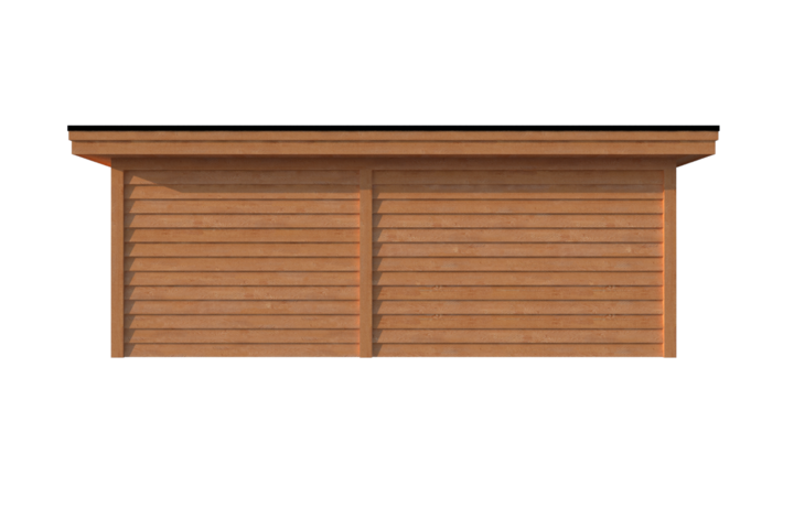 Tuinhuis met veranda plat dak 300 x 400 + 350cm Tuinhuis met veranda plat dak 300 x 400 + 350cm