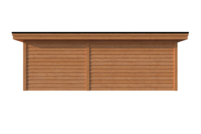 Tuinhuis met veranda plat dak 300 x 400 + 400cm