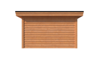 Tuinhuis met veranda plat dak 300 x 400 + 400cm