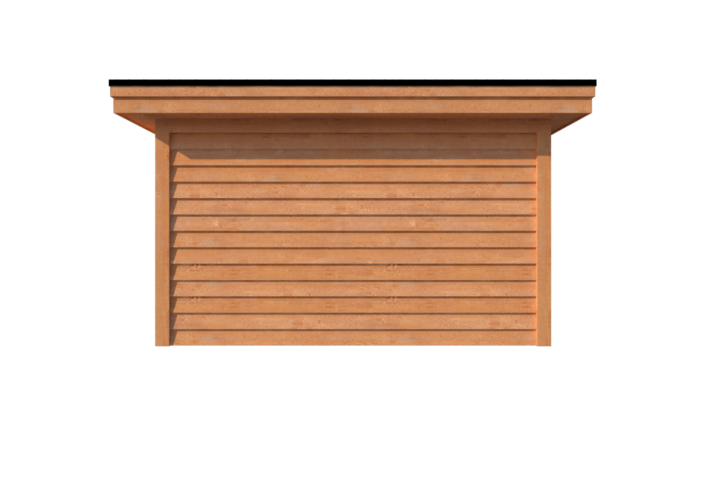 Tuinhuis met veranda plat dak 300 x 400 + 400cm