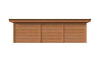 Tuinhuis met veranda plat dak 300 x 400 + 500cm Tuinhuis met veranda plat dak 300 x 400 + 500cm