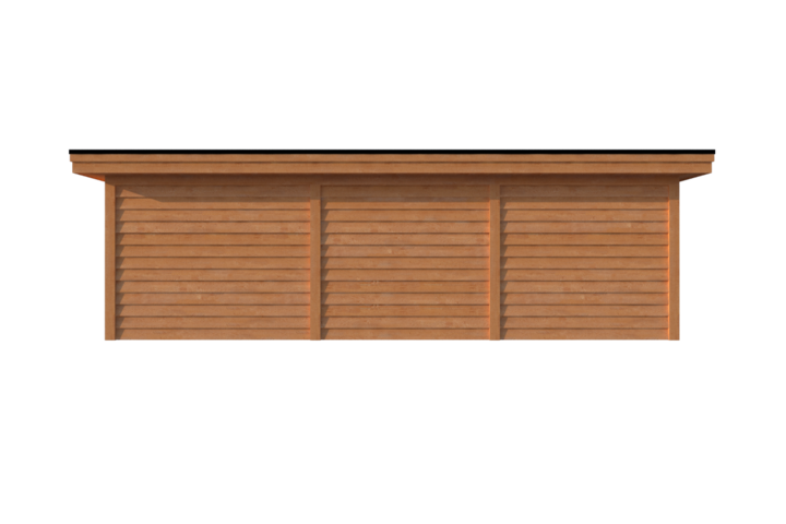 Tuinhuis met veranda plat dak 300 x 400 + 500cm Tuinhuis met veranda plat dak 300 x 400 + 500cm