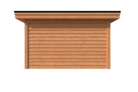 Tuinhuis met veranda plat dak 300 x 400 + 500cm Tuinhuis met veranda plat dak 300 x 400 + 500cm