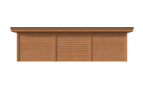 Tuinhuis met veranda plat dak 300 x 400 + 550cm Tuinhuis met veranda plat dak 300 x 400 + 550cm