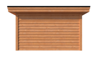 Tuinhuis met veranda plat dak 300 x 400 + 550cm Tuinhuis met veranda plat dak 300 x 400 + 550cm