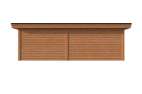 Tuinhuis met veranda plat dak 350 x 400 + 400cm Tuinhuis met veranda plat dak 350 x 400 + 400cm