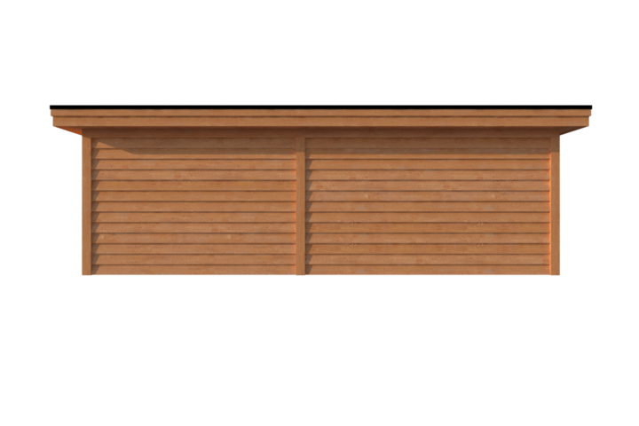 Tuinhuis met veranda plat dak 350 x 400 + 400cm Tuinhuis met veranda plat dak 350 x 400 + 400cm