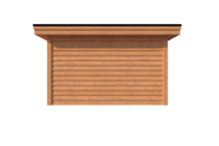 Tuinhuis met veranda plat dak 400 x 400 + 300cm Tuinhuis met veranda plat dak 400 x 400 + 300cm