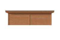 Tuinhuis met veranda plat dak 400 x 400 + 400cm