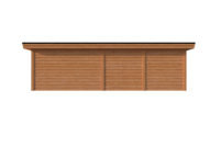 Tuinhuis met veranda plat dak 400 x 400 + 450cm Tuinhuis met veranda plat dak 400 x 400 + 450cm