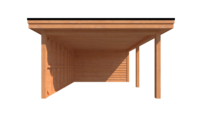 Tuinhuis met veranda plat dak 400 x 400 + 450cm Tuinhuis met veranda plat dak 400 x 400 + 450cm