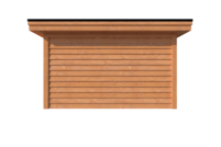 Tuinhuis met veranda plat dak 400 x 400 + 450cm Tuinhuis met veranda plat dak 400 x 400 + 450cm