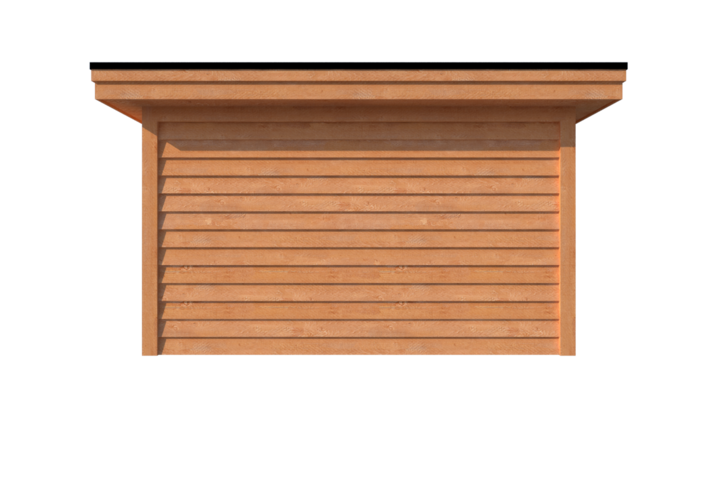 Tuinhuis met veranda plat dak 400 x 400 + 450cm Tuinhuis met veranda plat dak 400 x 400 + 450cm
