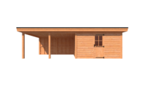 Tuinhuis met veranda plat dak 400 x 400 + 450cm Tuinhuis met veranda plat dak 400 x 400 + 450cm