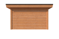 Tuinhuis met veranda plat dak 400 x 400 + 500cm Tuinhuis met veranda plat dak 400 x 400 + 500cm