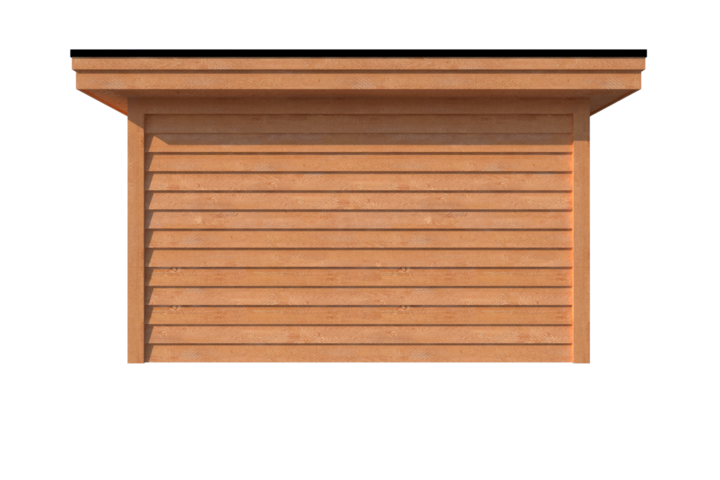Tuinhuis met veranda plat dak 400 x 400 + 500cm Tuinhuis met veranda plat dak 400 x 400 + 500cm