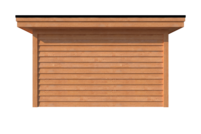 Tuinhuis met veranda plat dak 400 x 400 + 600cm Tuinhuis met veranda plat dak 400 x 400 + 600cm