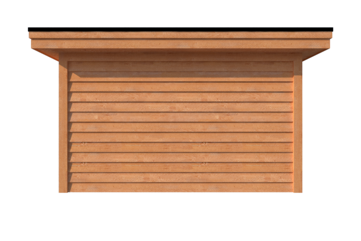 Tuinhuis met veranda plat dak 400 x 400 + 600cm Tuinhuis met veranda plat dak 400 x 400 + 600cm