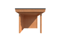Tuinhuis met veranda plat dak 300 x 250 + 250cm Tuinhuis met veranda plat dak 300 x 250 + 250cm