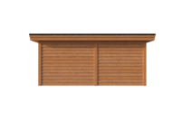 Tuinhuis met veranda plat dak 300 x 250 + 250cm Tuinhuis met veranda plat dak 300 x 250 + 250cm