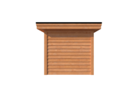 Tuinhuis met veranda plat dak 300 x 250 + 250cm Tuinhuis met veranda plat dak 300 x 250 + 250cm