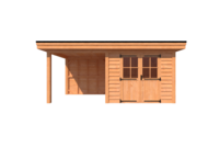 Tuinhuis met veranda plat dak 300 x 250 + 250cm Tuinhuis met veranda plat dak 300 x 250 + 250cm