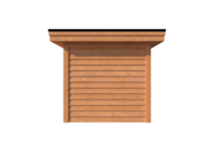 Tuinhuis met veranda plat dak 300 x 250 + 350cm