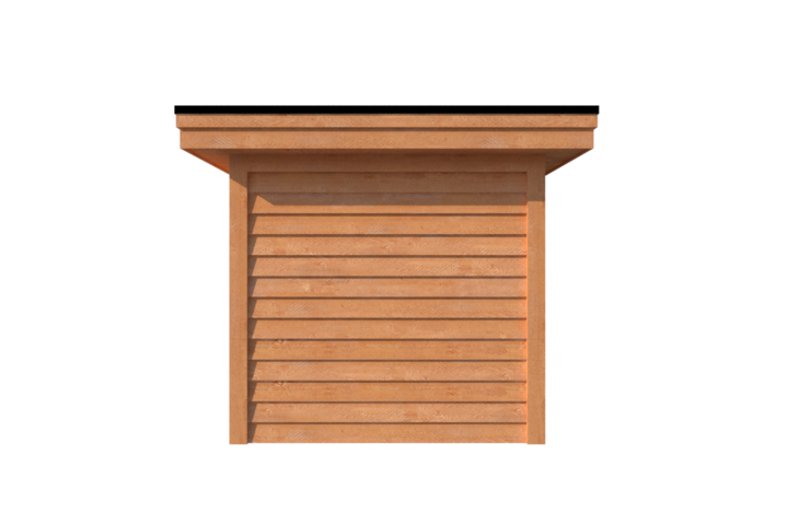 Tuinhuis met veranda plat dak 300 x 250 + 350cm