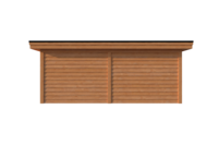 Tuinhuis met veranda plat dak 300 x 250 + 300cm