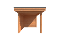 Tuinhuis met veranda plat dak 300 x 250 + 300cm