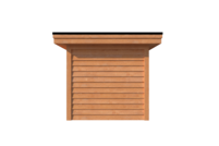 Tuinhuis met veranda plat dak 300 x 250 + 300cm