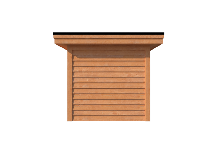 Tuinhuis met veranda plat dak 300 x 250 + 300cm