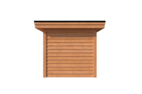 Tuinhuis met veranda plat dak 300 x 250 + 300cm