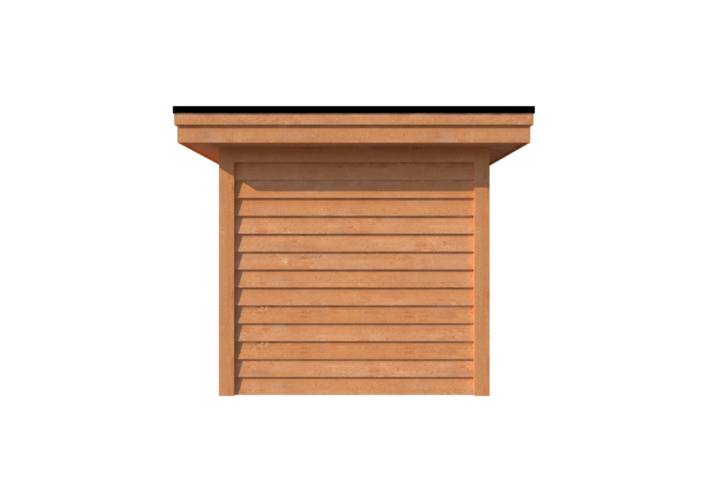 Tuinhuis met veranda plat dak 300 x 250 + 300cm