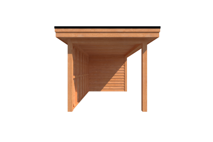 Tuinhuis met veranda plat dak 300 x 250 + 400cm Tuinhuis met veranda plat dak 300 x 250 + 400cm