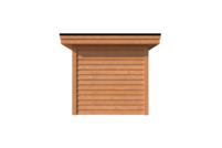 Tuinhuis met veranda plat dak 300 x 250 + 400cm Tuinhuis met veranda plat dak 300 x 250 + 400cm