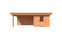 Tuinhuis met veranda plat dak 300 x 250 + 400cm Tuinhuis met veranda plat dak 300 x 250 + 400cm